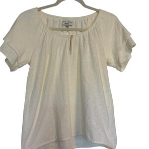 Madewell Cream Textured Blouse